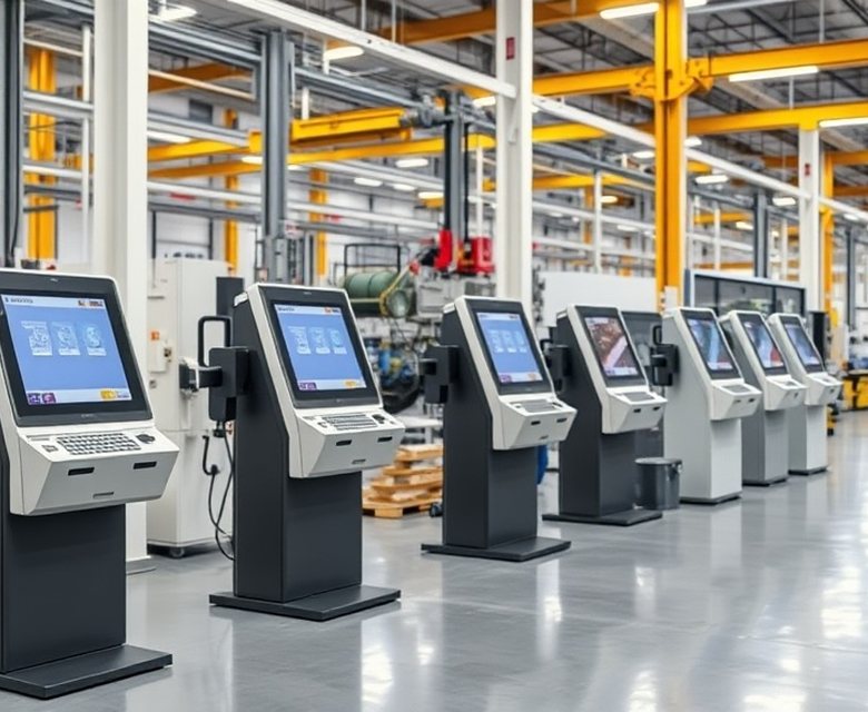 セルフサービス端末の製造ライン