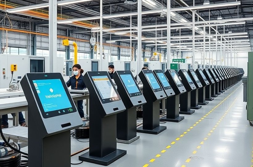 セルフサービス端末の製造ライン