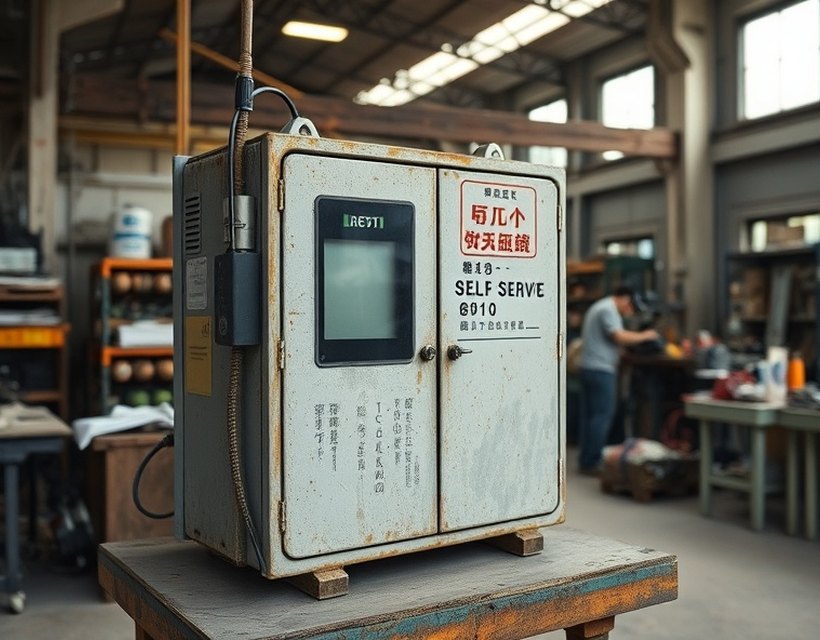 入れ替え前 — 故障が繰り返し、停止することの多い旧型機。